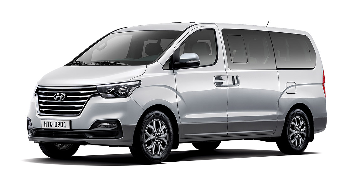 Minivan used for group transfers and tours in Jordan