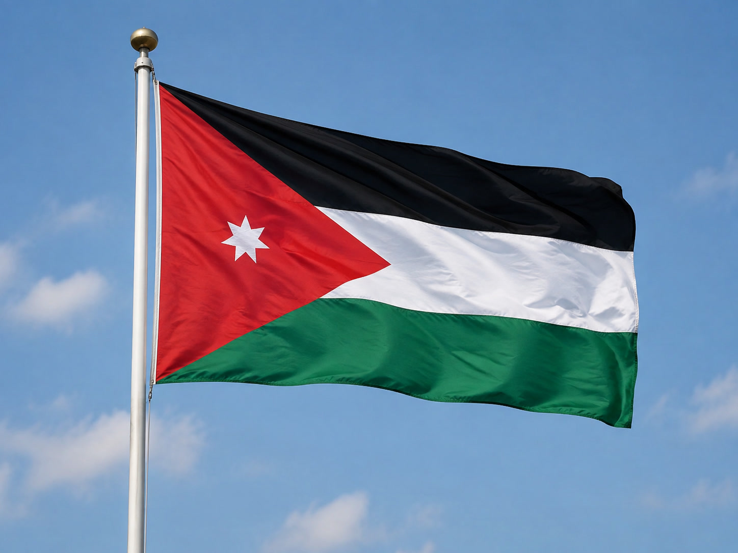 The flag of Jordan