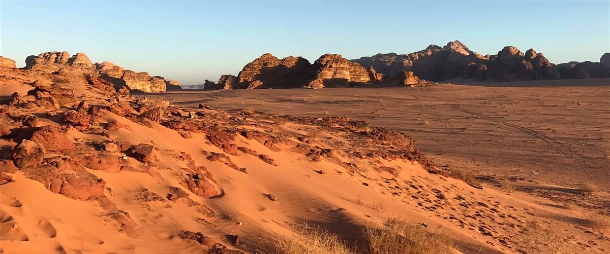 Desert sands and mountains at Wadi Rum