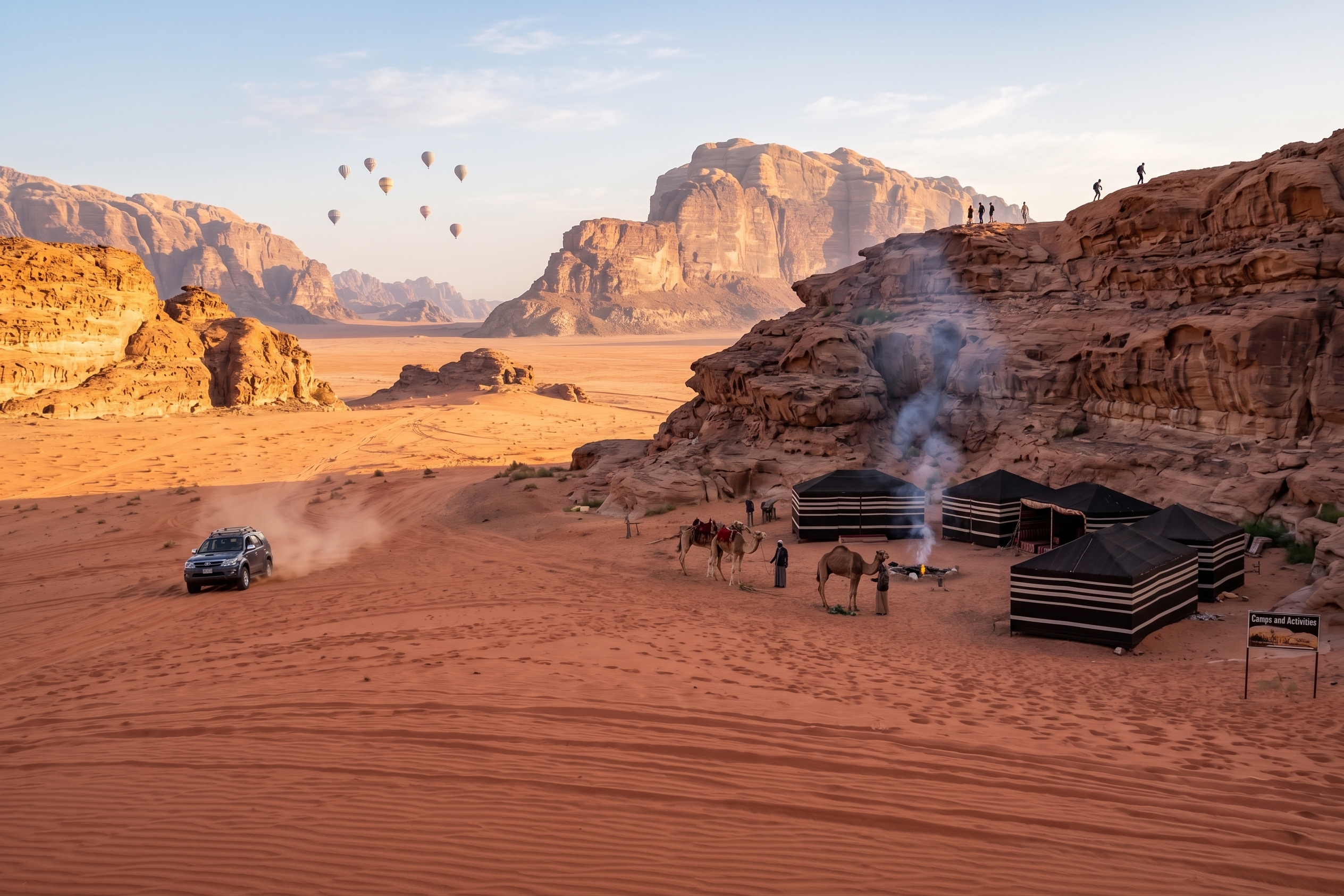 4x4 desert vehicle in Wadi Rum, Jordan