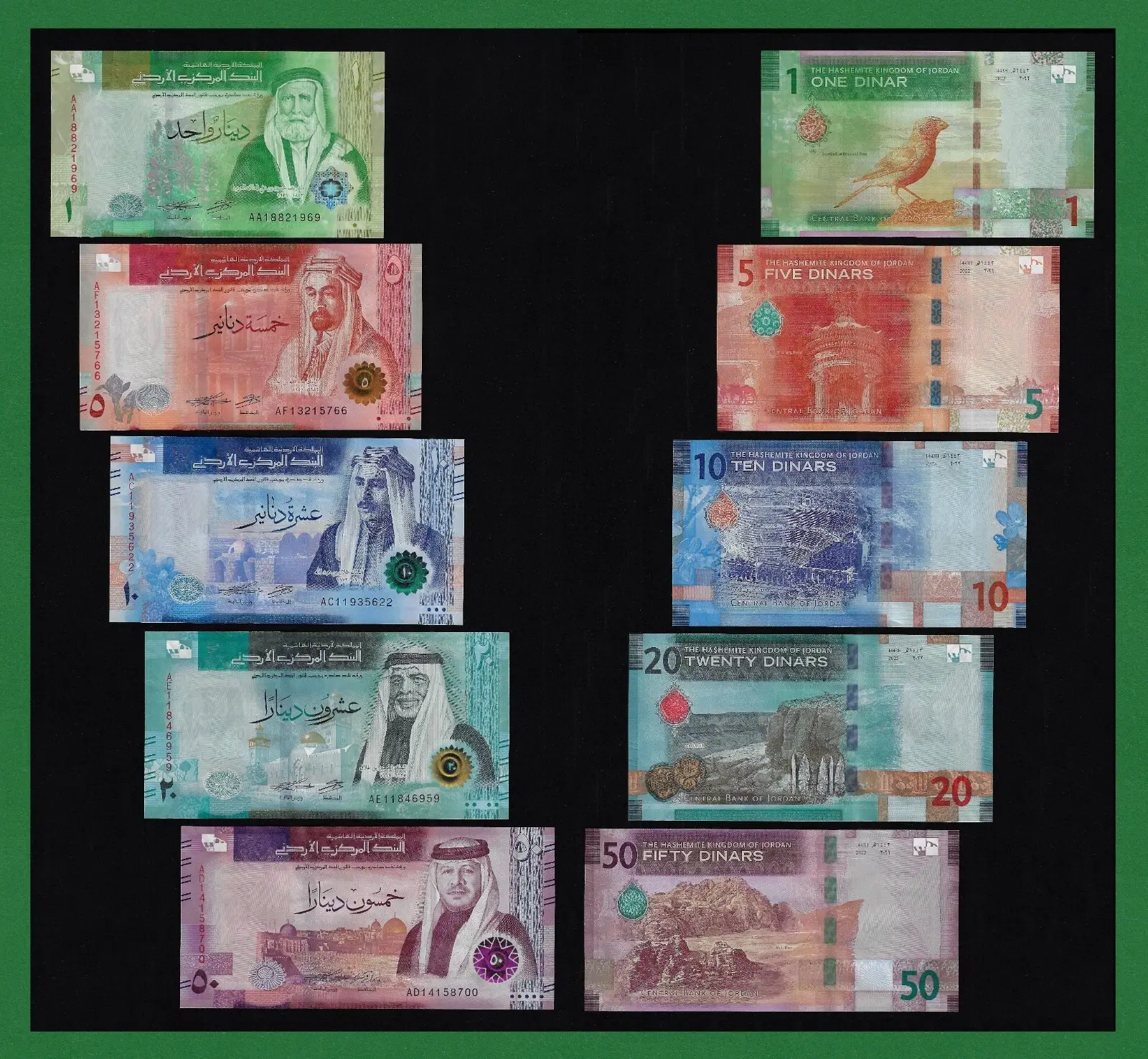 Billets Dinar Jordanien